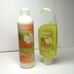 Avon Naturals Frosted Fresh Orchard Apple Lotion 8.4 oz and Shower Gel